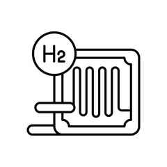 Hydrogen Fuel Cell vector icons stock illustration