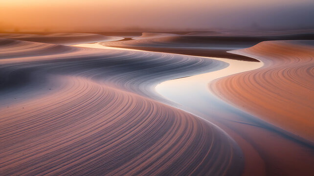 Abstract patterns of flowing sand. Striking colors. Natural beauty.