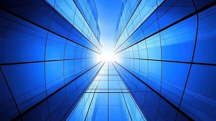 Obraz premium Futuristic corridor with radiant glow symbolizing progress innovation technology and digital transformation for business presentations