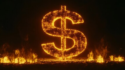 Financial dominance and economic prosperity are reflected in the mighty dollar symbol