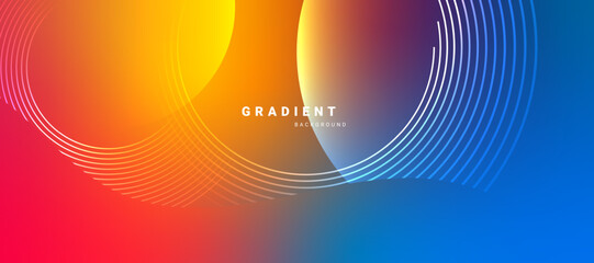 Vibrant abstract gradient background with flowing wave lines.