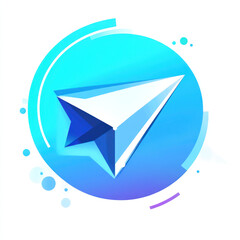 telegram icon on blue background
