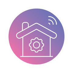 Smart Home Integration vector icons stock illustration
