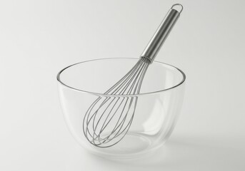 Whisk in Glass Bowl