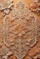 Intricate floral & geometric die cuts on bright cardstock ,  shapes,  decor