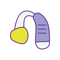 Hearing Aid vector icons stock illustration