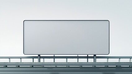 billboard on highway , advertising board in highway, blank white board isolated white background	