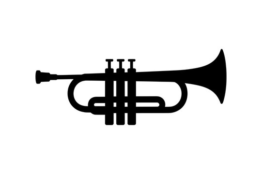 Trumpet musical instrument brass wind silhouette