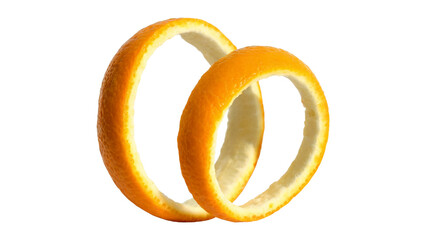 Orange Peel Twirls: Two spiraled orange peels create a playful and vibrant composition, capturing the essence of citrus freshness.