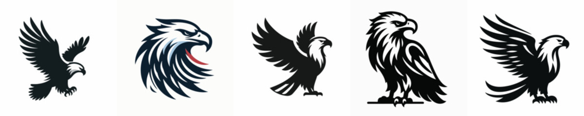 vector silhouette of an eagle