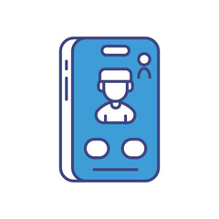 Video Call vector icons stock illustration