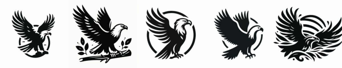 vector silhouette of an eagle