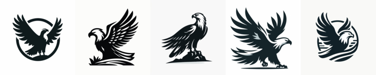 vector silhouette of an eagle