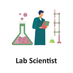 PrintLab scientist Vector illustration which can easily modify or edit which can easily modify or edit