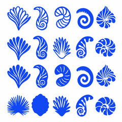 Outline flower set for artistic designs