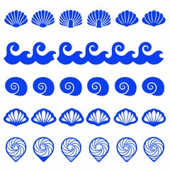 Outline flower set for artistic designs