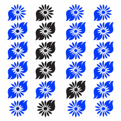 Outline flower set for artistic designs