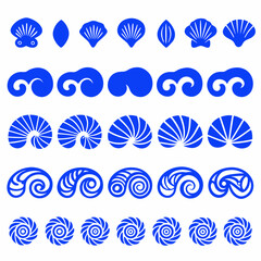 Outline flower set for artistic designs