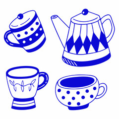 	
Set collections Japanese Teapot black silhouette icon symbol. Japan teacup design vector Illustration