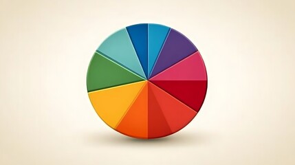 Fototapeta premium Colorful pie chart illustration