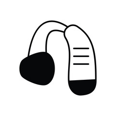 Hearing Aid vector icons stock illustration