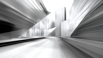 Obraz premium Futuristic city architectural vista