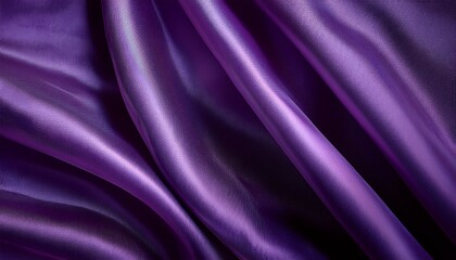Fototapeta premium dark purple wavy background from a textile material fabric with fold texture closeup
