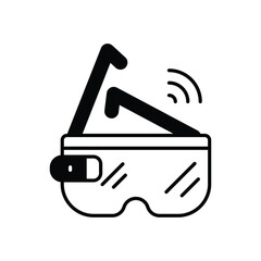 Smart Glasses vector icons stock illustration