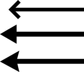 Obraz premium long arrow icon set. Horizontal double side. presentation and education. Straight long arrows 