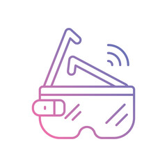 Smart Glasses vector icons stock illustration