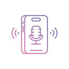 Voice Assistant vector icons stock illustration