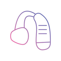 Hearing Aid vector icons stock illustration