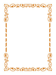 Luxury Gold Frame Ornamental Vector Art Deco