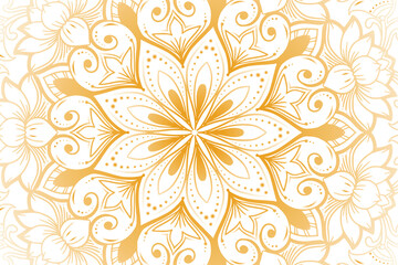 Vintage style golden floral texture card background