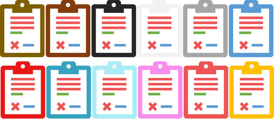 書類のグラフィック素材イラストセット