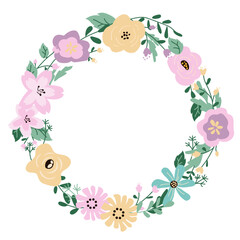 Flowers bouquet greeting card invitation for celebrations