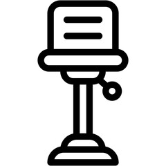 Vector Icon Bar Stool, Stool, Seat, Chair, Furniture