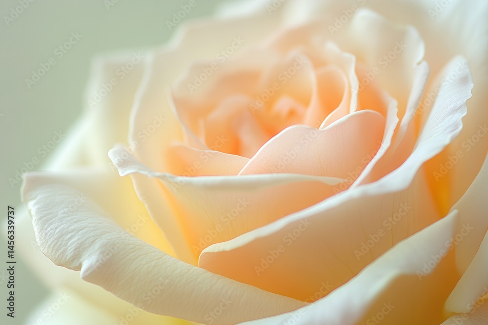Aufkleber macro capture highlighting the delicate petals of a blooming flower, revealing soft hues and intrica