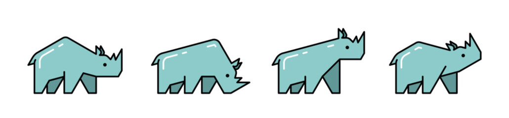 Rhinoceros Logo. Icon design. Template elements
