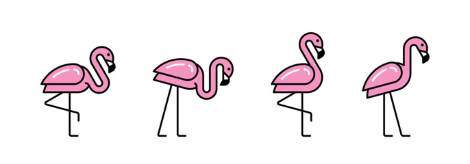 Flamingo Logo. Icon design. Template elements  © Nataliia