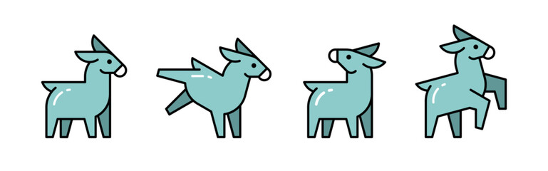 Donkey Logo. Icon design. Template elements