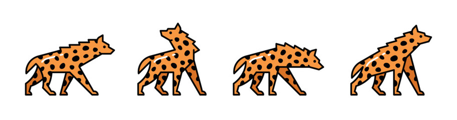 Hyenas Logo. Icon design. Template elements