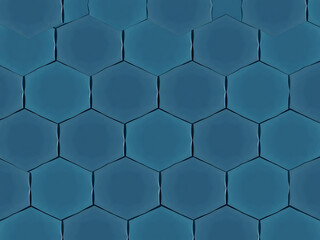 Hexagon Depth Blue