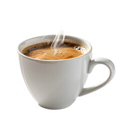 Obraz premium A cup of coffee on white background
