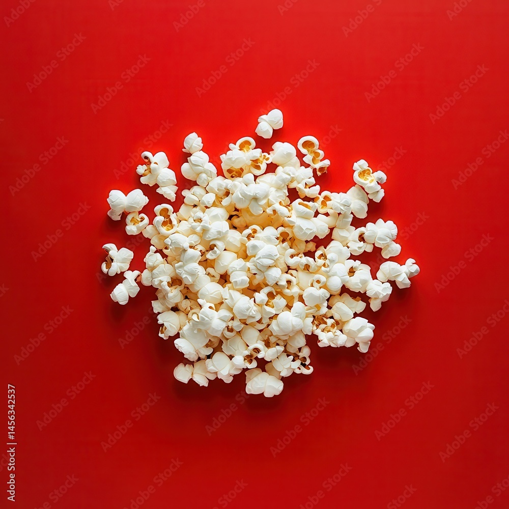 Poster buttery kernels explode into fluffy clusters, a snack sensation that's perfectly poised against a vi