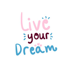 Dream handwriting text