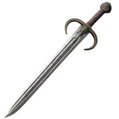 An ancient sword resting elegantly with detailed design. It is a symbol of power, strength and a reminder of times gone by