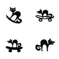 Whimsical Black Silhouette Illustrations for Unique Designs