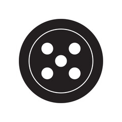 shirt button flat icon vector