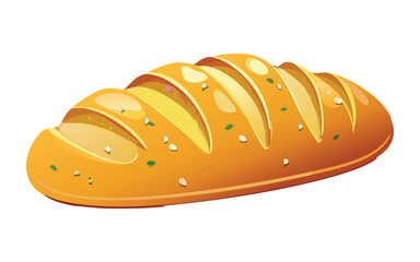 ciabatta bread scored bread- vector illustration